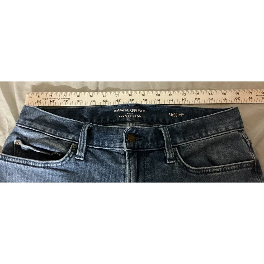 Banana Republic Jeans Mens Size‎ 31x30 Blue Travel Jean Athletic Denim Slim Fit
